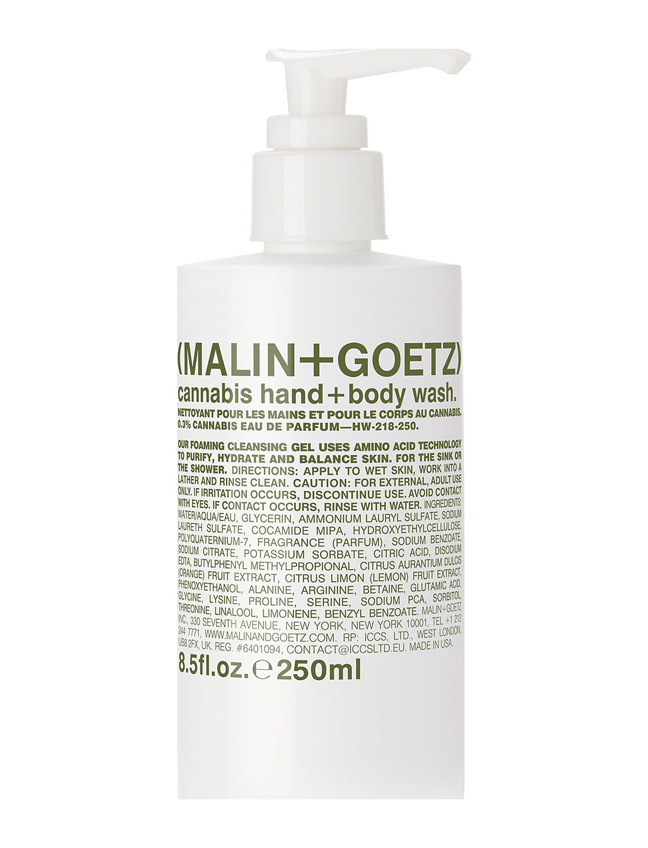 Cannabis Hand+Body Wash Beauty Women Home Hand Soap Liquid Hand Soap Nude Malin+Goetz