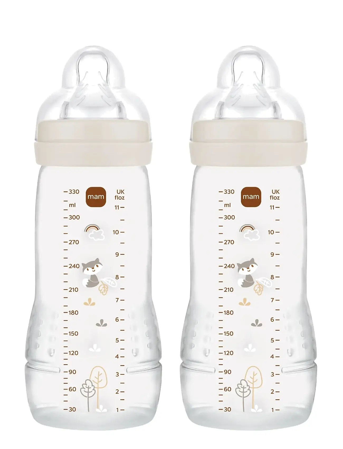 MAM Mam Easy Active Neutral 330ml 2P, 330 ml, Cream, Babyflasker Og Tilbehør > Babyflasker, Børn