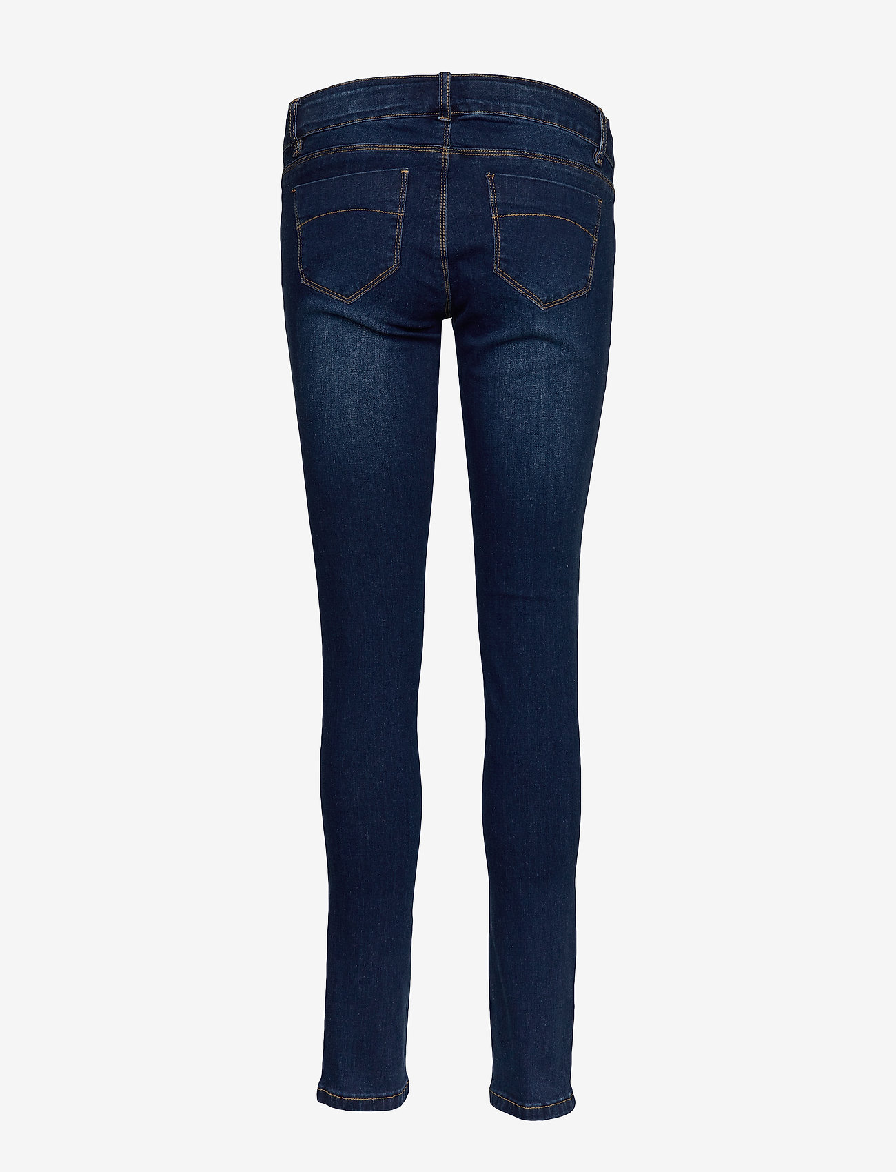 slim dark blue jeans