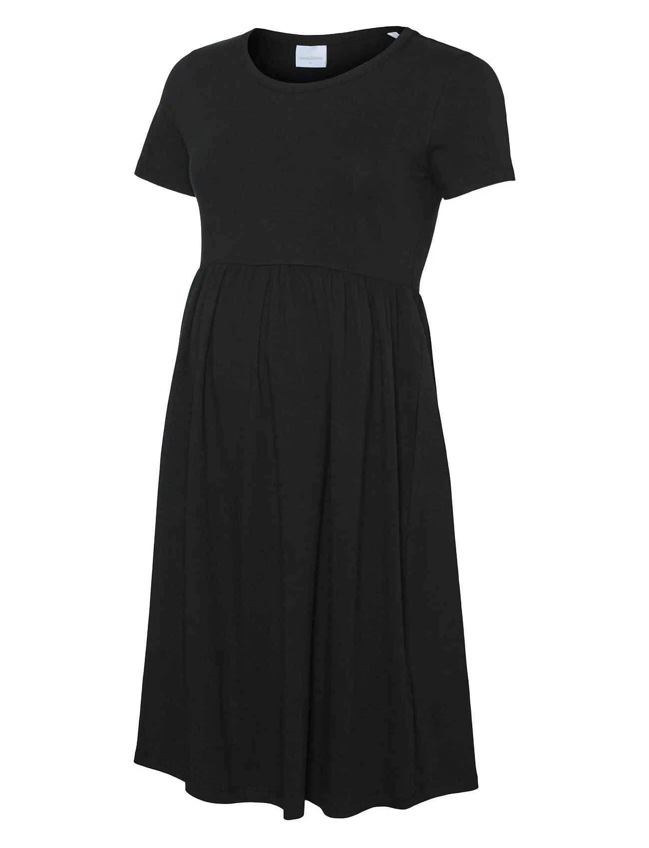 Mlmia Ss Jrs Abk Skater Dress Noos Knelang Kjole Black Mamalicious