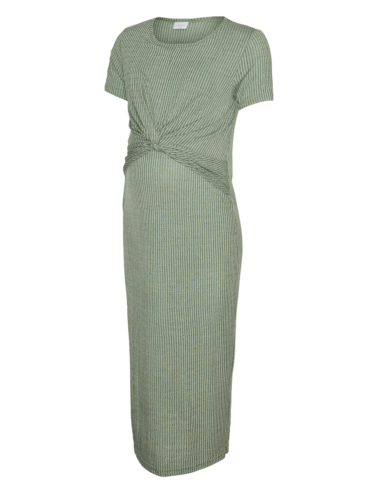Mlanli June Ss Jrs Midi Dress 2F A. Knelang Kjole Green Mamalicious