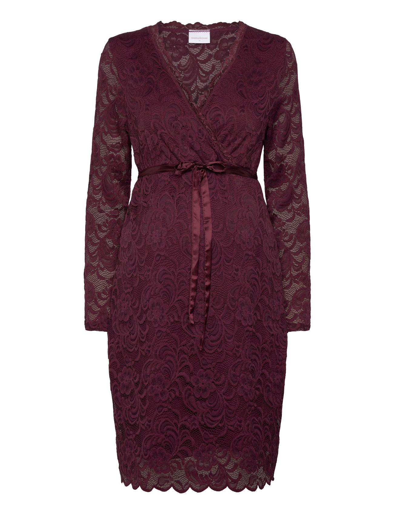 Mlmivana Tess Ls Jrs Abk Dress 2F Dresses Evening Dresses Burgundy Mamalicious