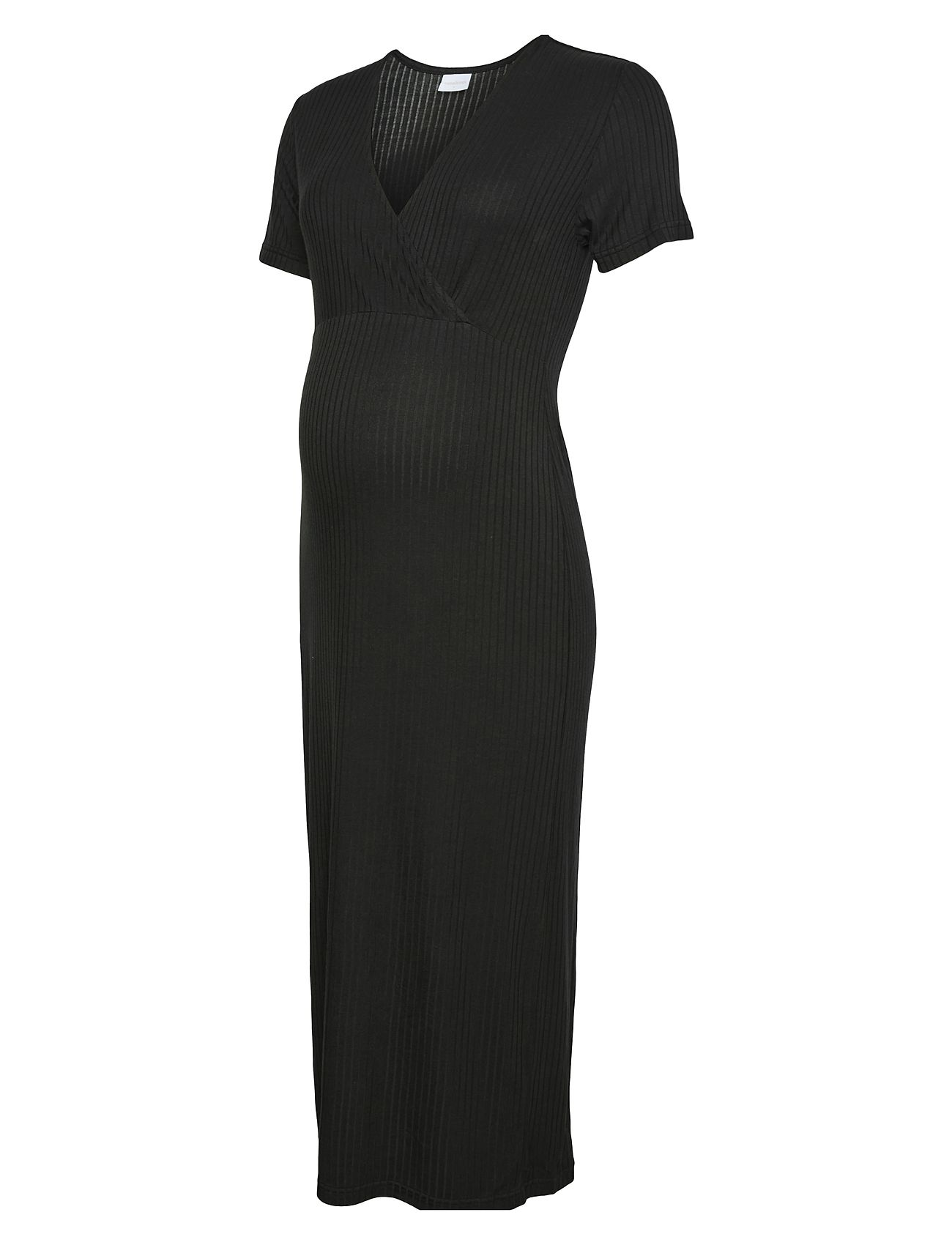 Mltrinity Tess Ss Jrs Midi Dress 2F Noos Knelang Kjole Black Mamalicious