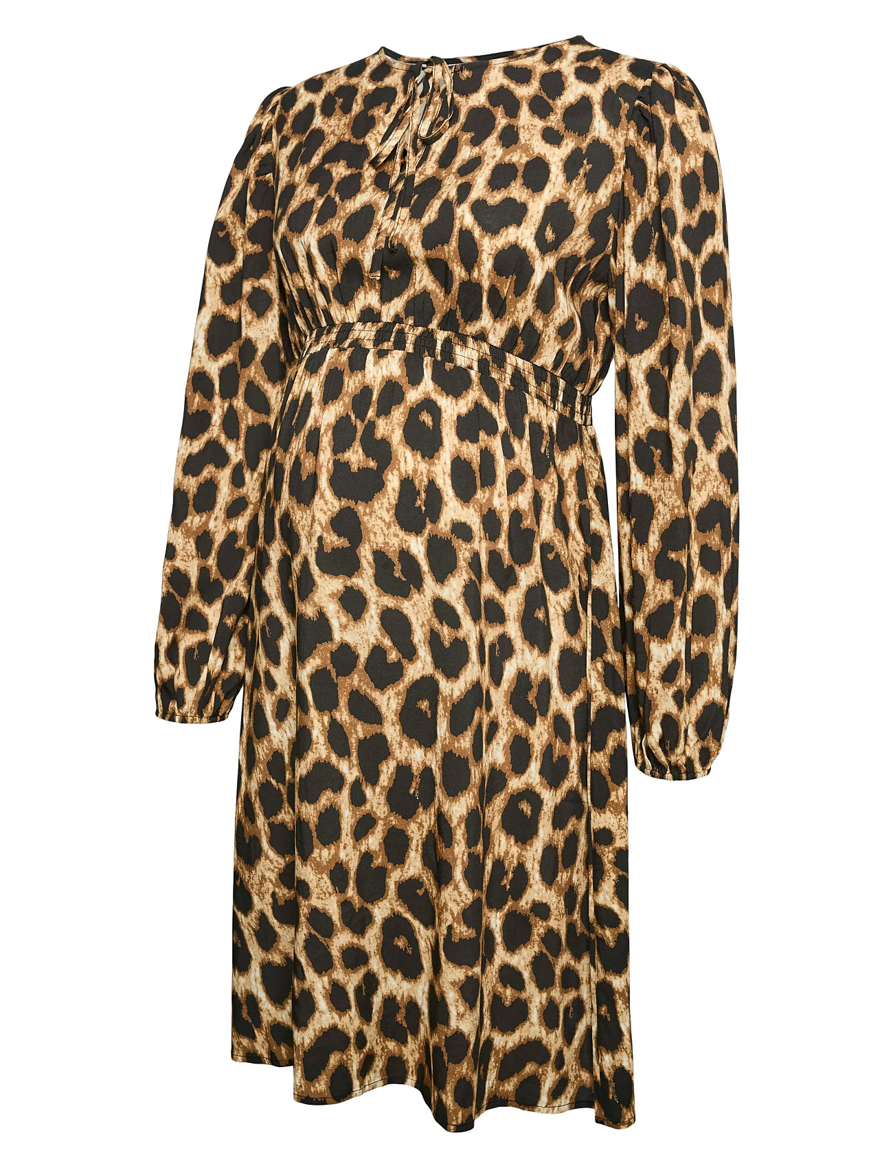 Mlnalene Ls Wo Dress Abk Knelang Kjole Black Mamalicious