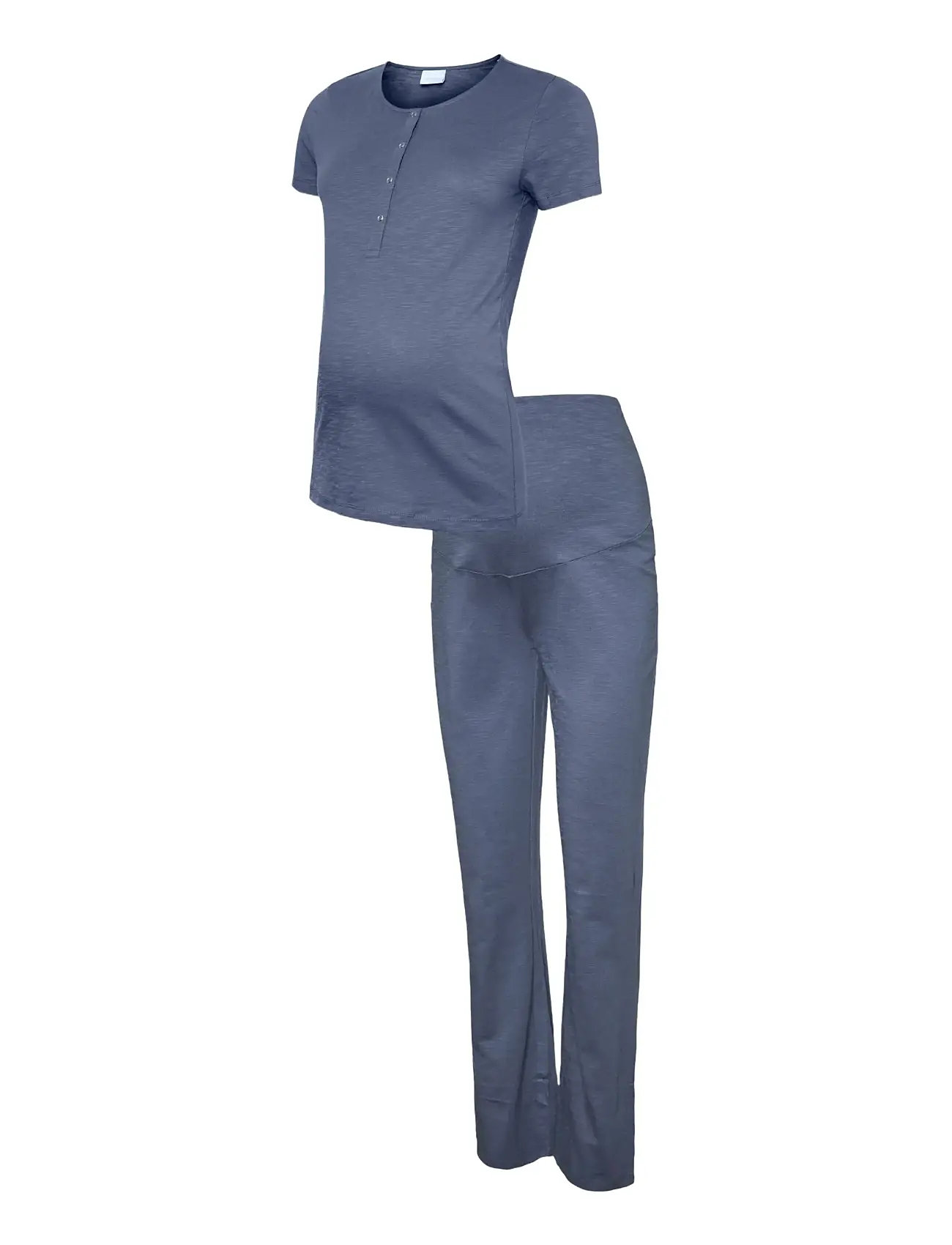MAMALICIOUS Mlviola Lia Ss Jrs Pyjamas 2F Blau - XS - Damen