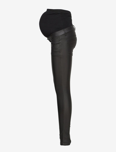 Mamalicious Mlsantos Slim Coated Hb Jeans (Black Denim), (43.99 €) | Large  selection of outlet-styles | Booztlet.com