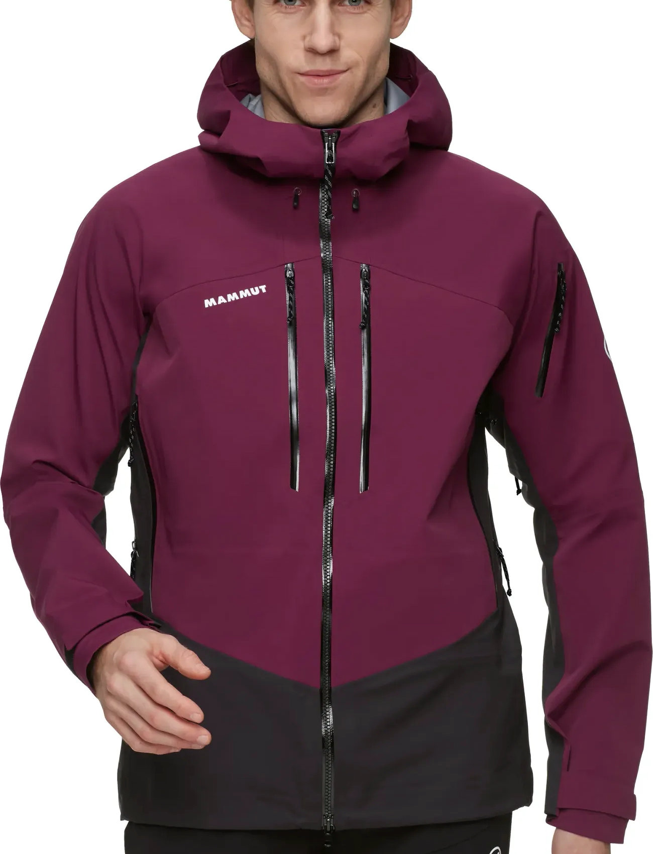 Mammut Taiss Pro Hs Hooded Jacket Men, L, Burgundy, Sport Jackets > Sport Ski Jackets, Herre