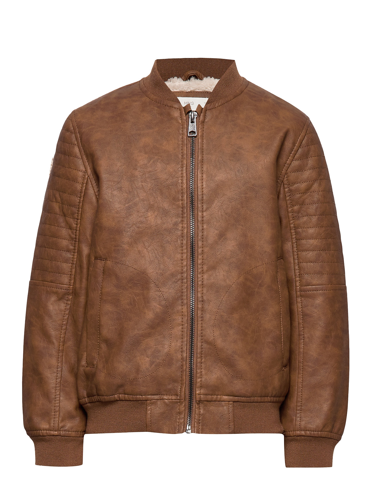 faux shearling flight jacket
