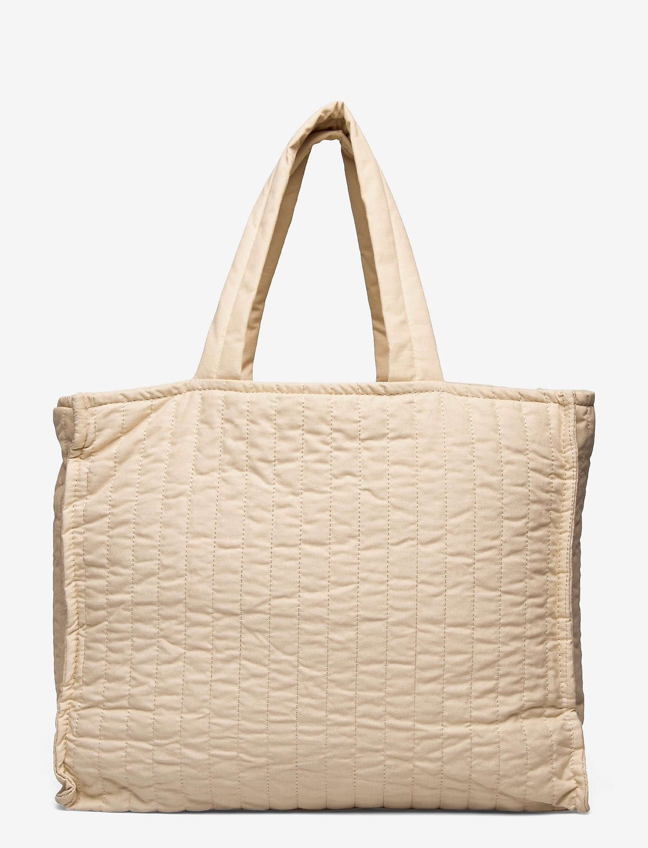 beige quilted bag