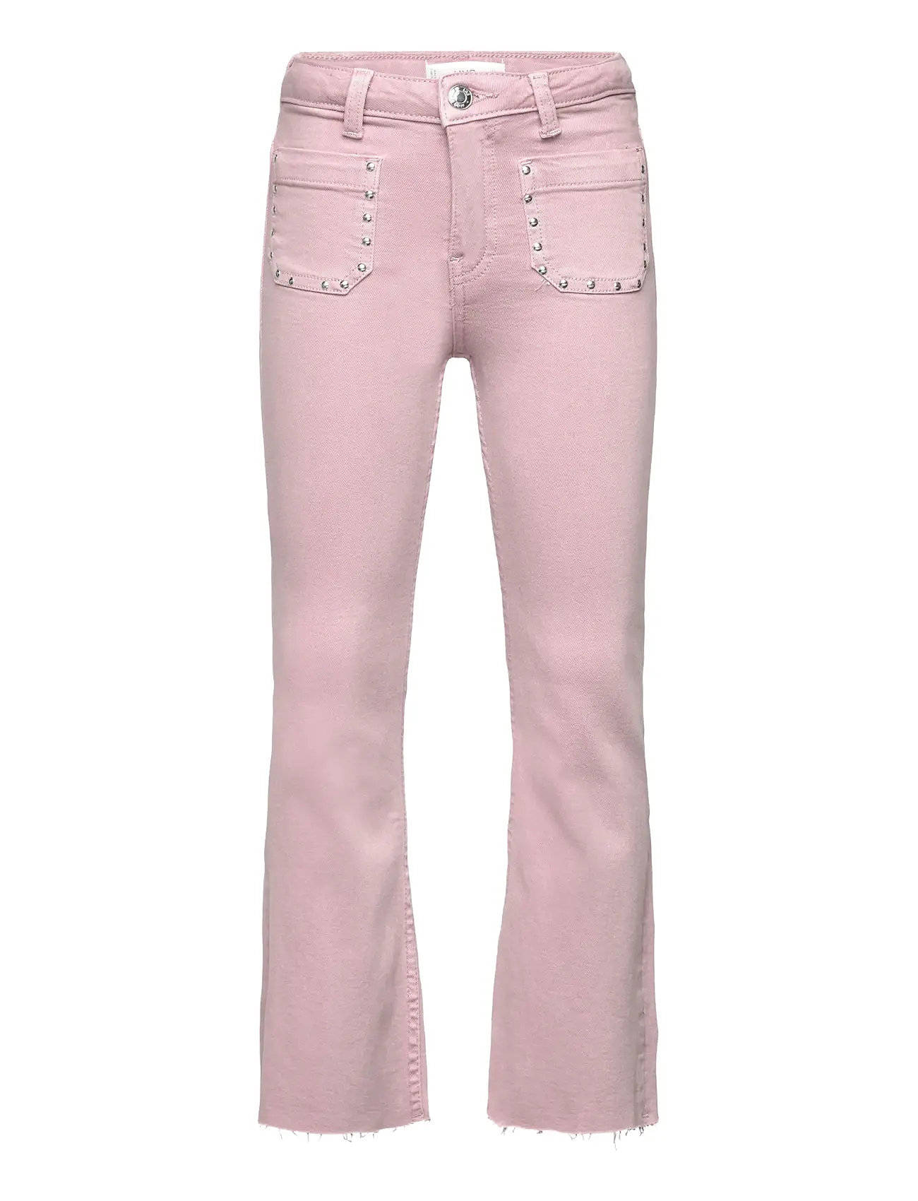 MANGO Flared Jeans With Studs Pink - 11 - Kinder