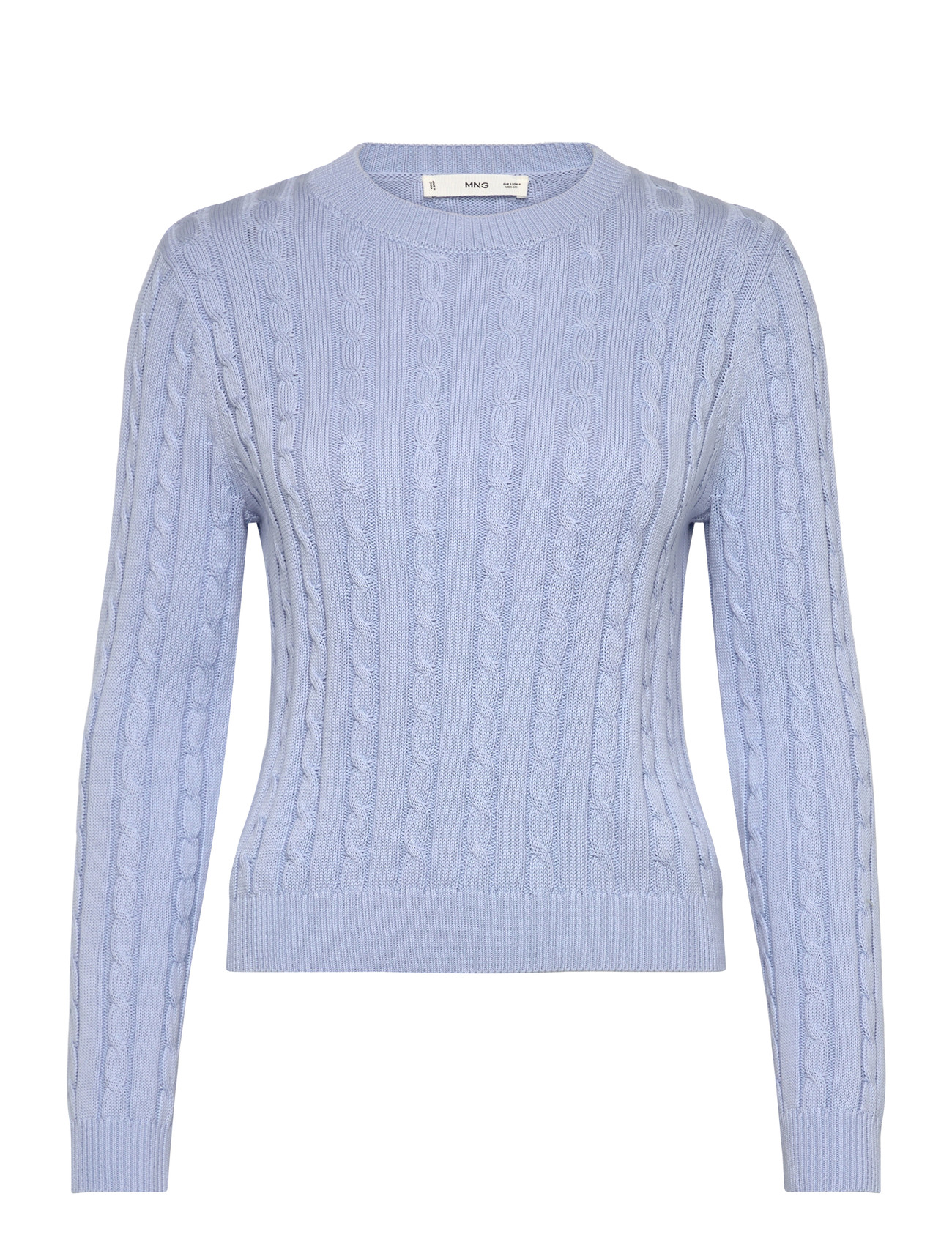 MANGO Braided Strick Pullover Blau - XS - Damen