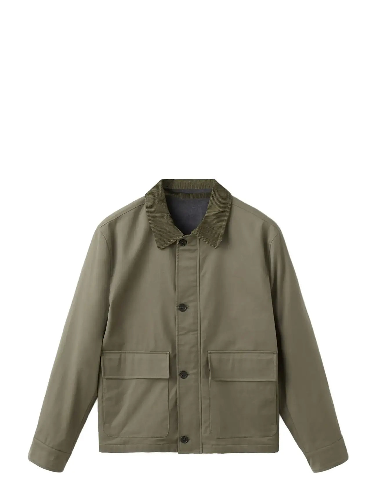 MANGO Water-Repellent Jacke With Kordsamt Collar Braun - S - Herren