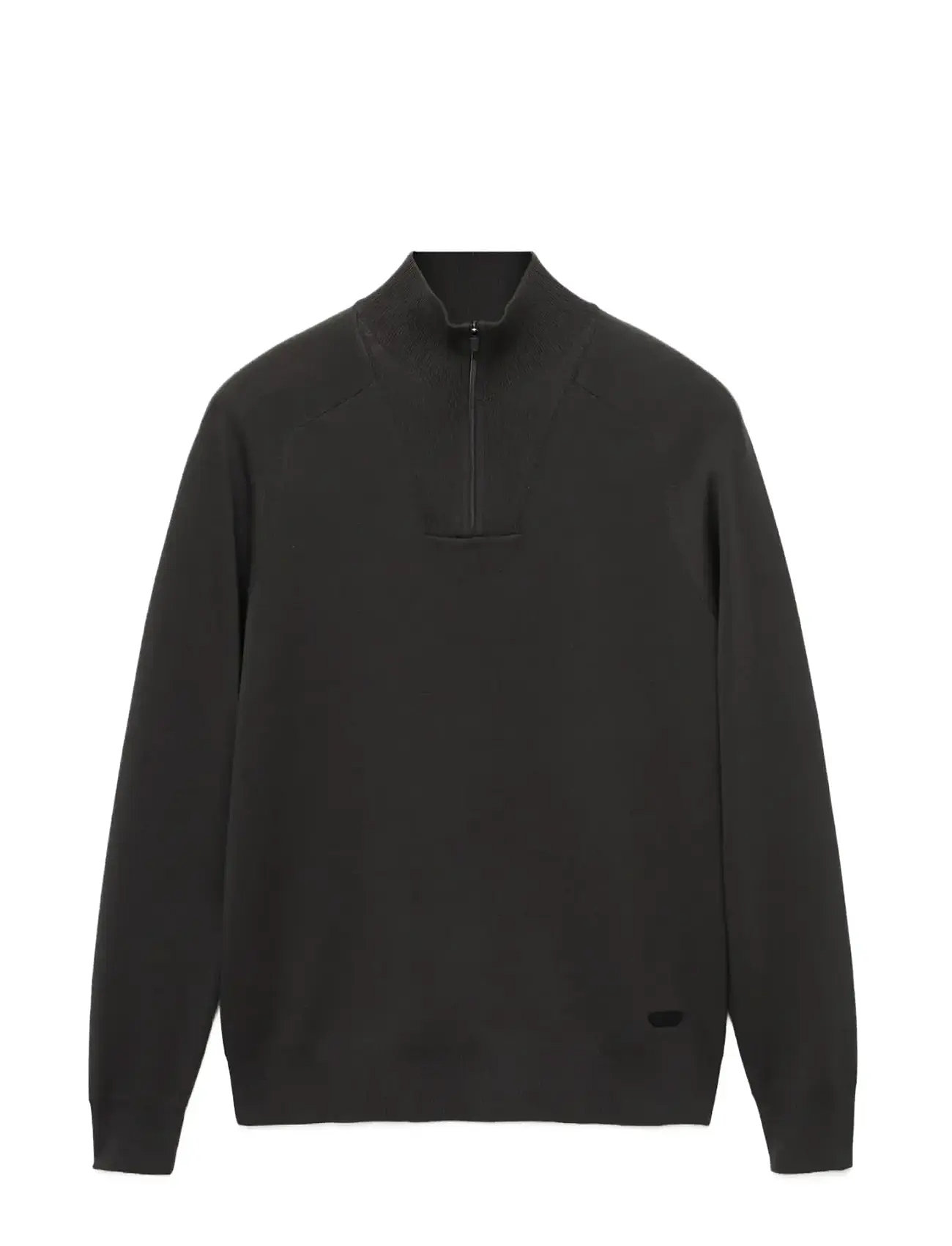 MANGO Breathable Zip-Neck Pullover Khaki - XL - Herren