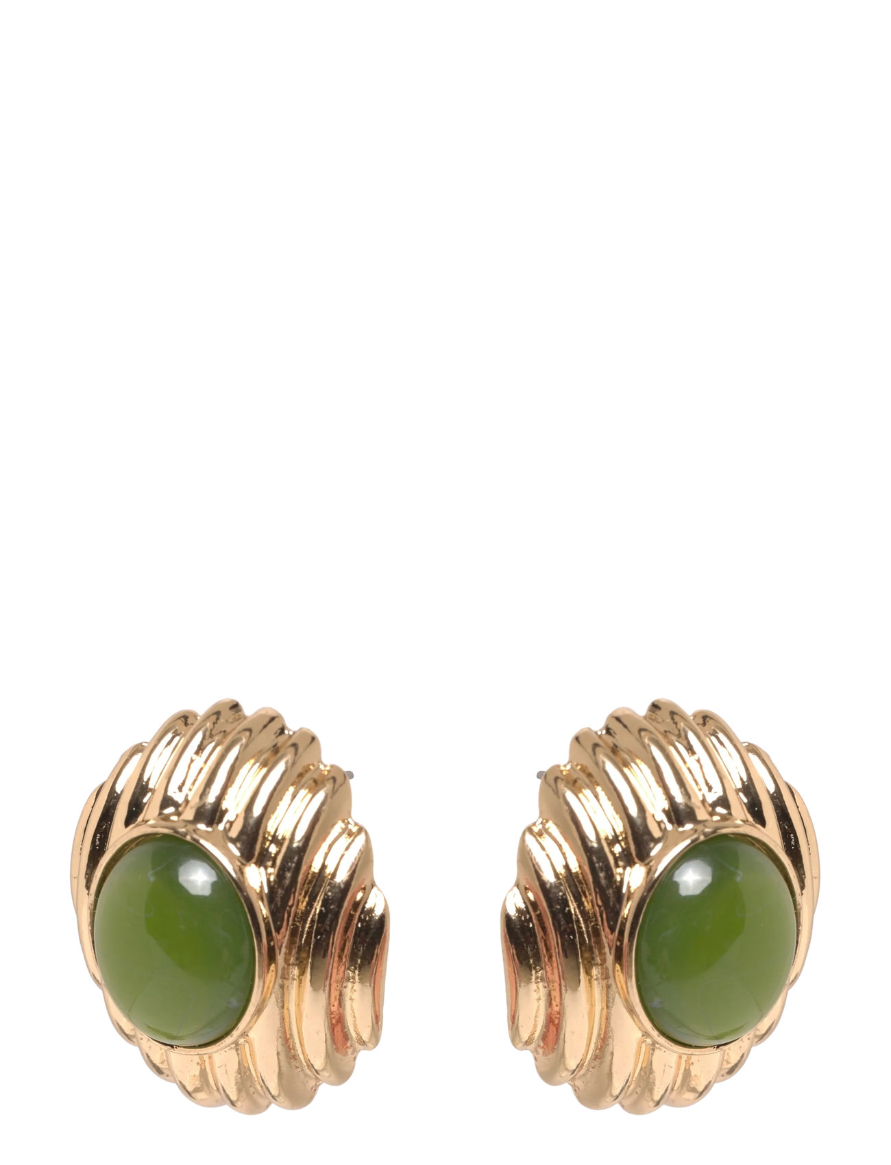 MANGO Combined Resin Stone Ohrringe Grün - One Size - Damen