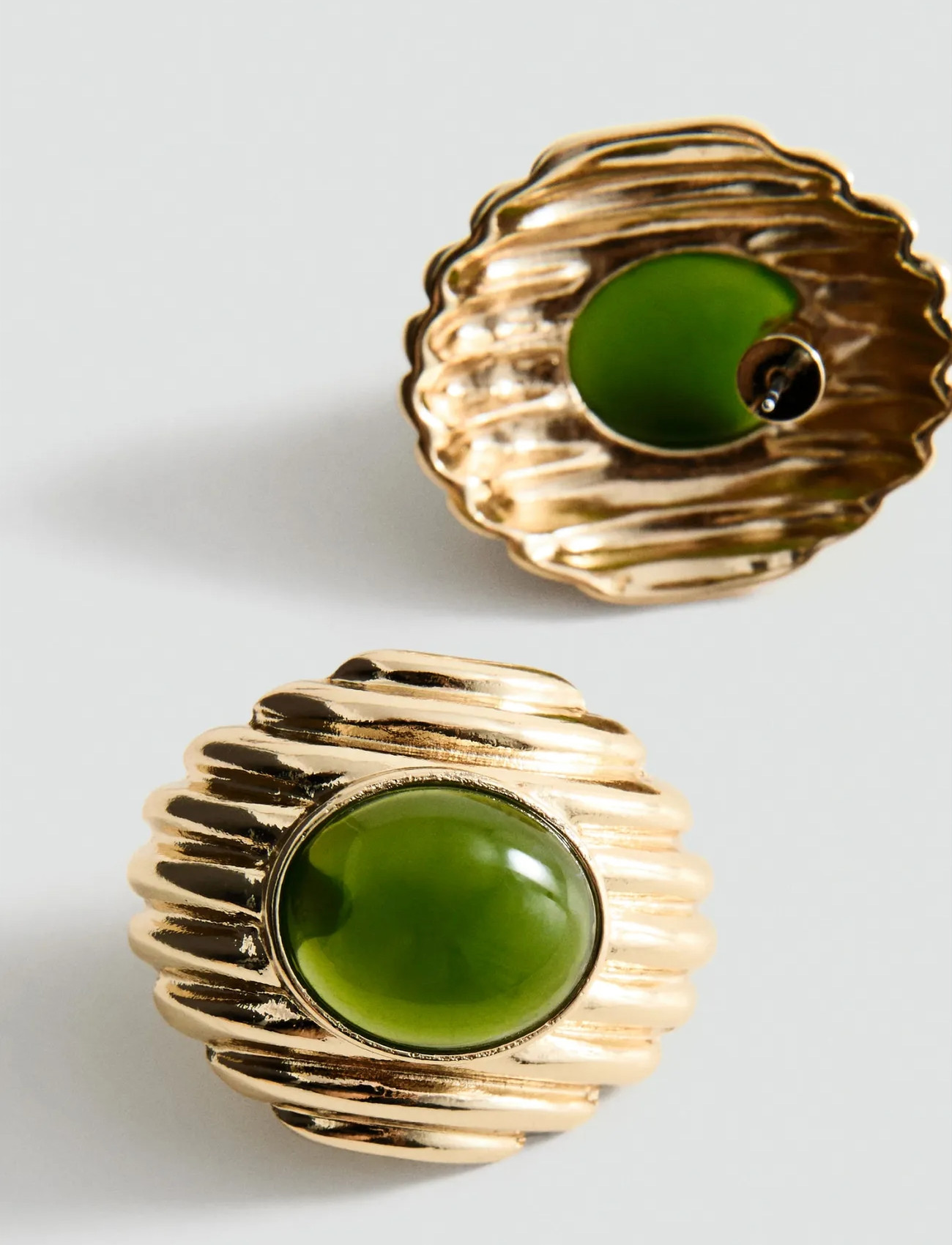 Mango Combined Resin Stone Earrings, One Size, Green, Øreringe > Ørestikker, Dame