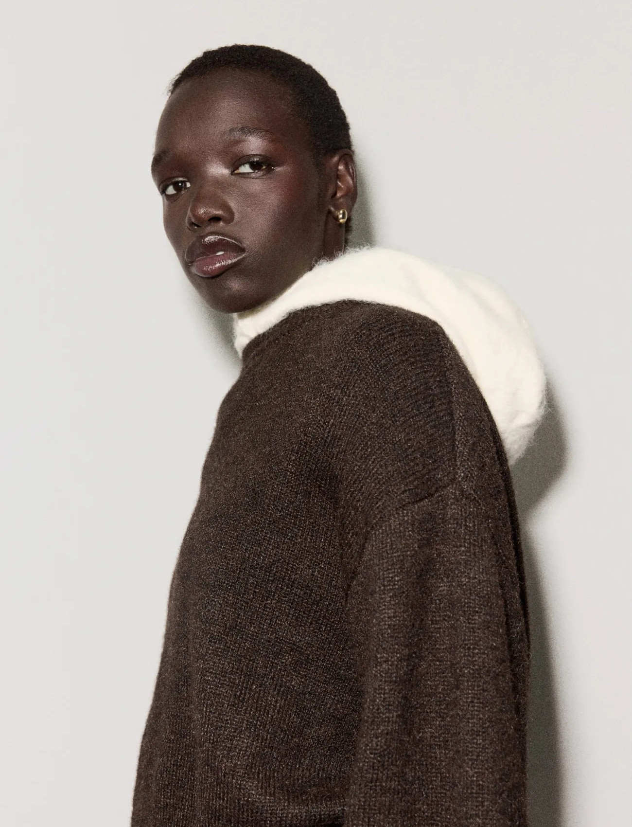 Mango Oversize Knit Sweater, XL, Brown, Strik > Trøjer, Dame