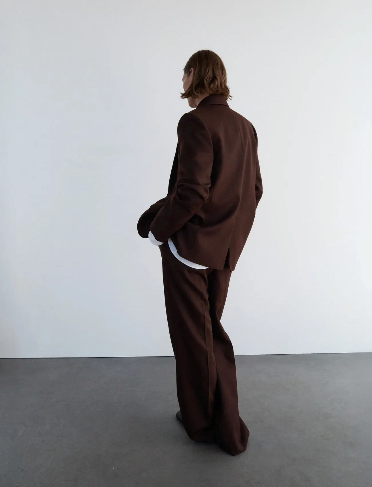 Mango 100% Wool Suit Trousers, 34, Brown, Bukser > Lige Ben, Dame