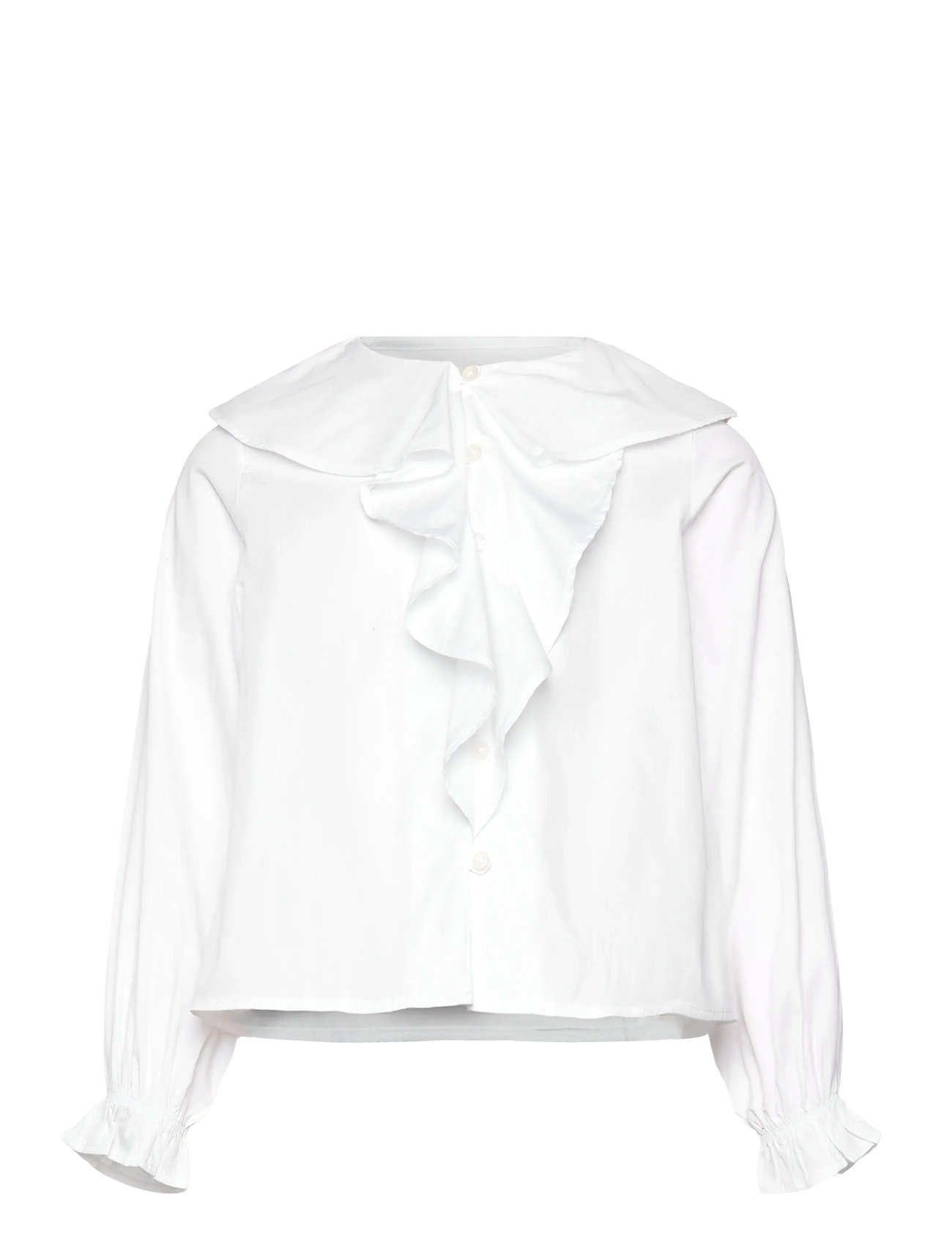 MANGO Shirt With Ruffle Detail Weiß - 9 - Kinder