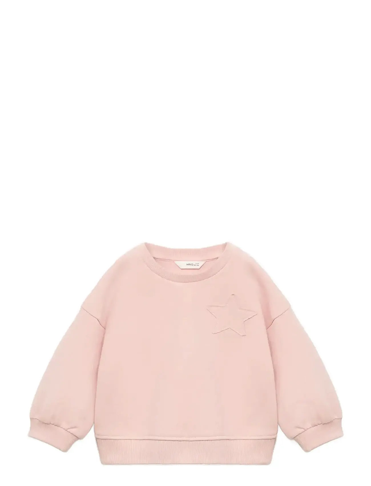 Mango Sweatshirt With Embroidered Star, 3-4, Pink, Sweatshirts & Hættetrøjer > Sweatshirts, Børn