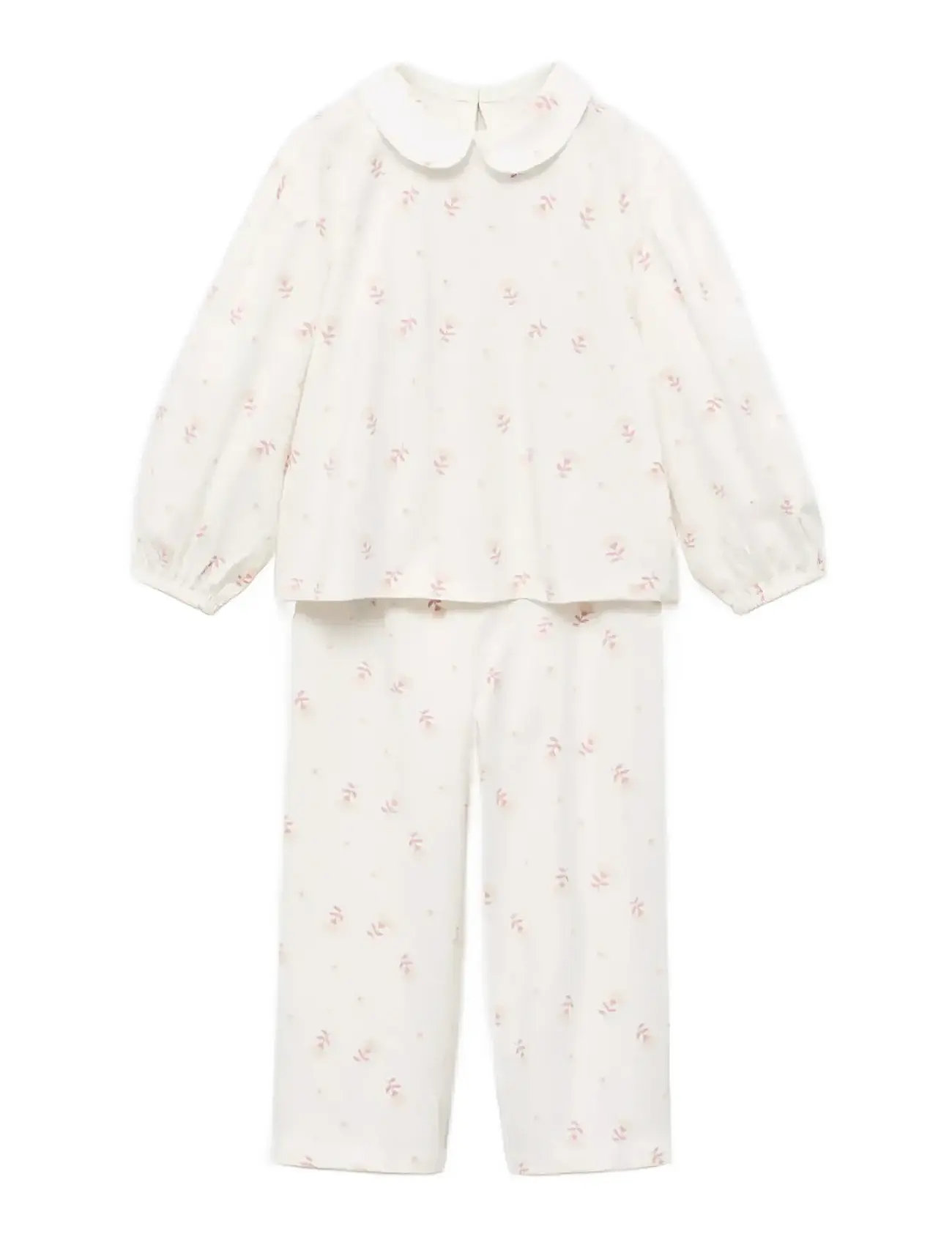 MANGO Baby-Collar Printed Pyjamas Weiß - 4-5 - Kinder