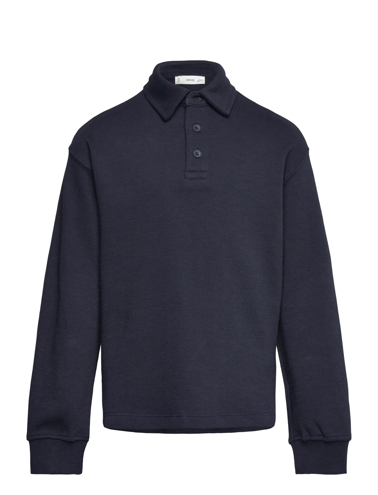 MANGO Polo-Neck Sweatshirt Navy - 9-10 - Kinder