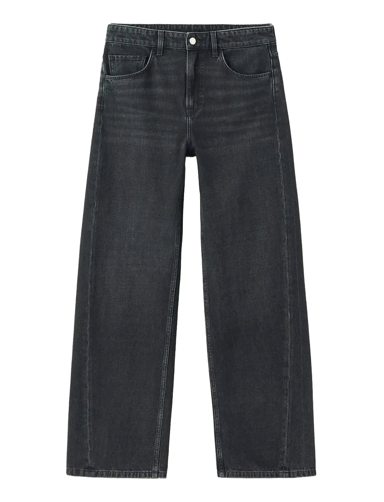 MANGO Mid-Rise Barrel Jeans Schwarz - 42 - Damen