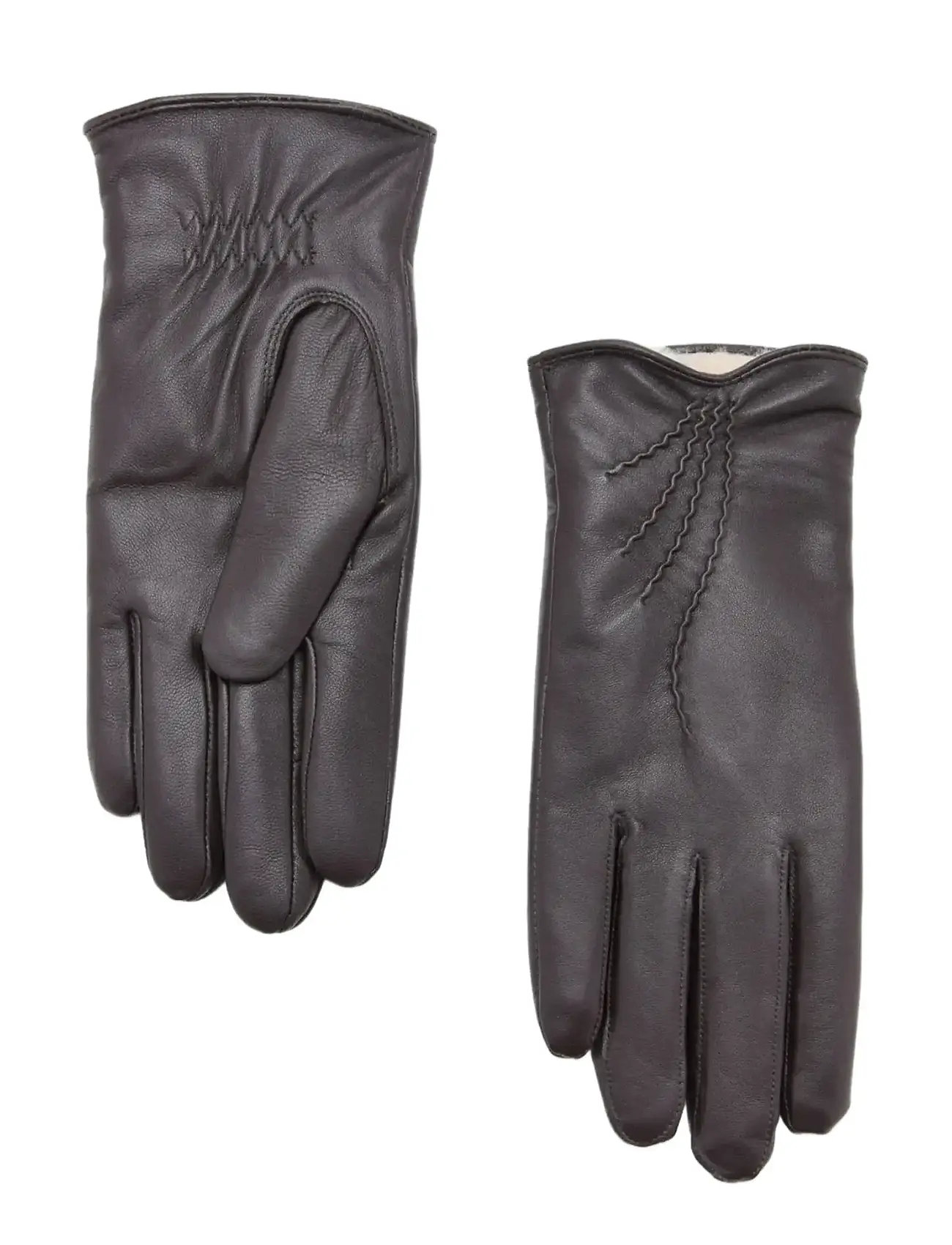MANGO Leder Handschuhe Braun - S - Damen