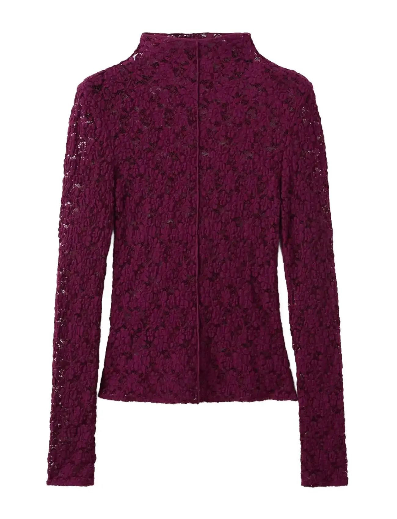 MANGO Strickjacke Oberteil With Perkins Collar Burgundy - XS - Damen