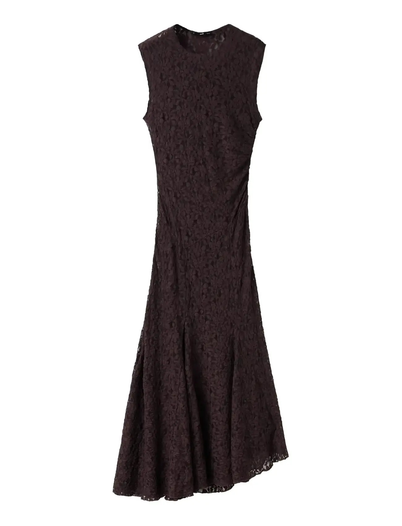 MANGO Asymmetric Strickjacke Kleid Braun - L - Damen