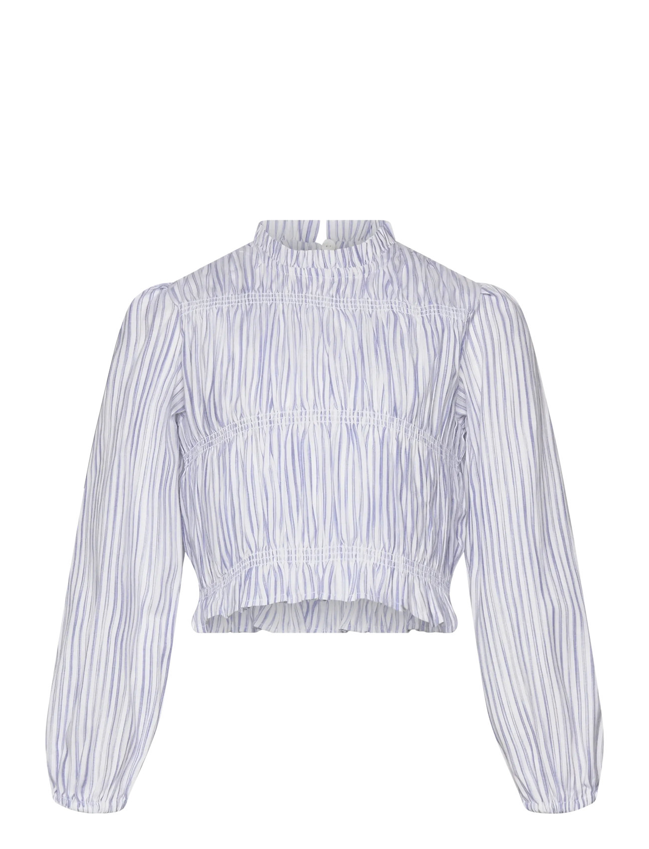 Mango Striped Cotton Blouse, 7, Blue, Overdele > Bluser & Tunikaer, Børn