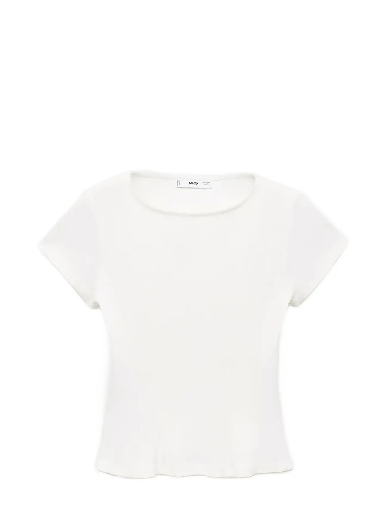 MANGO A-Line Baumwolle Tee Weiß - M - Damen