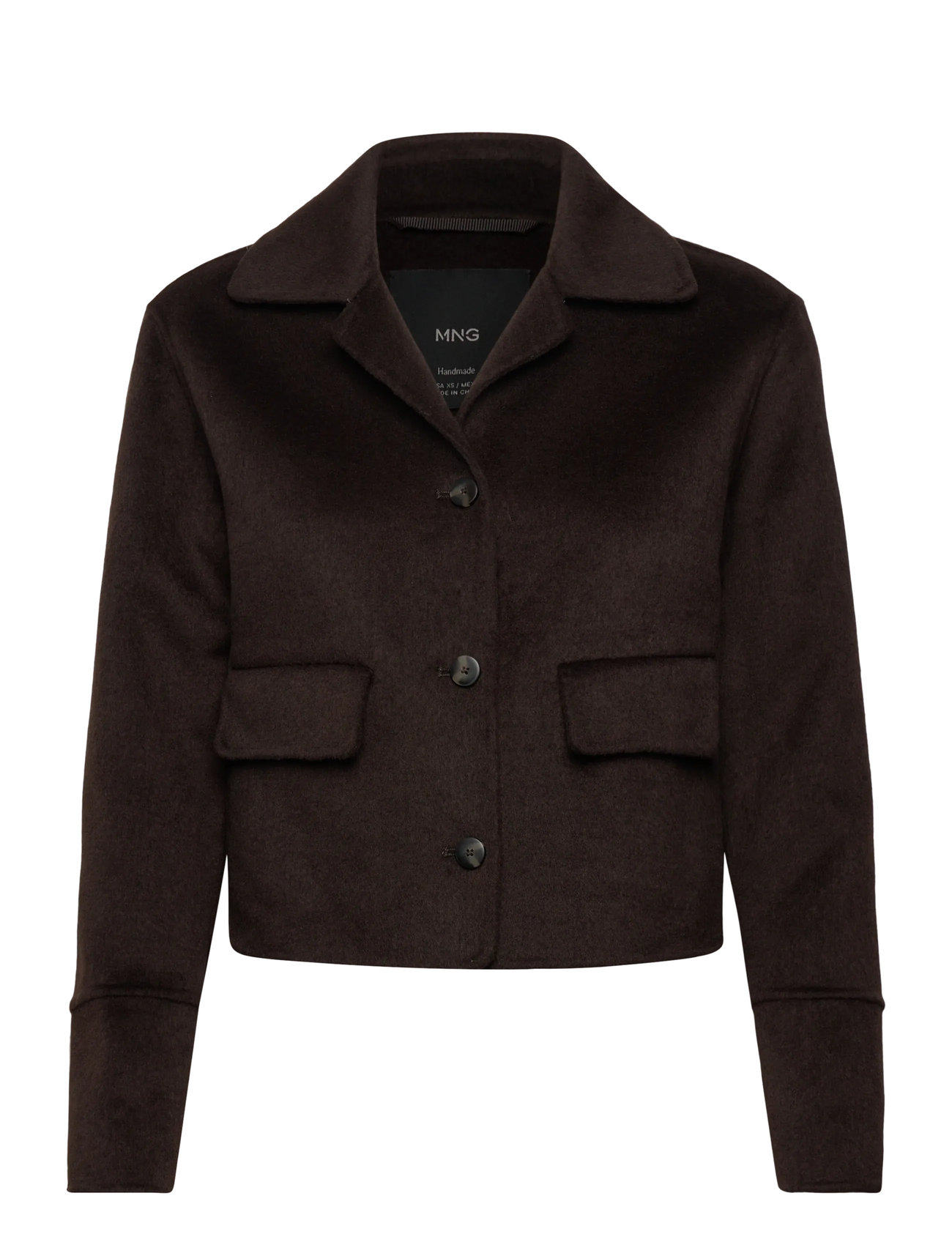 MANGO Wolle Jacke With Buttons Braun - M - Damen
