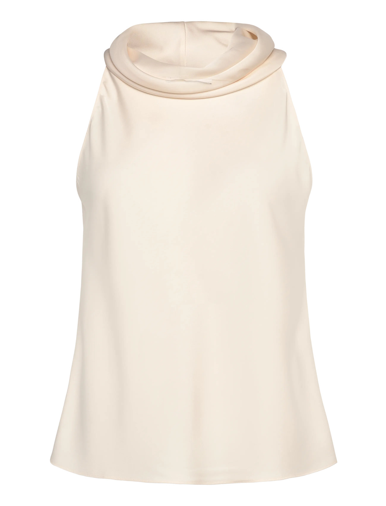 MANGO Draped Neck Bluse Cream - M - Damen