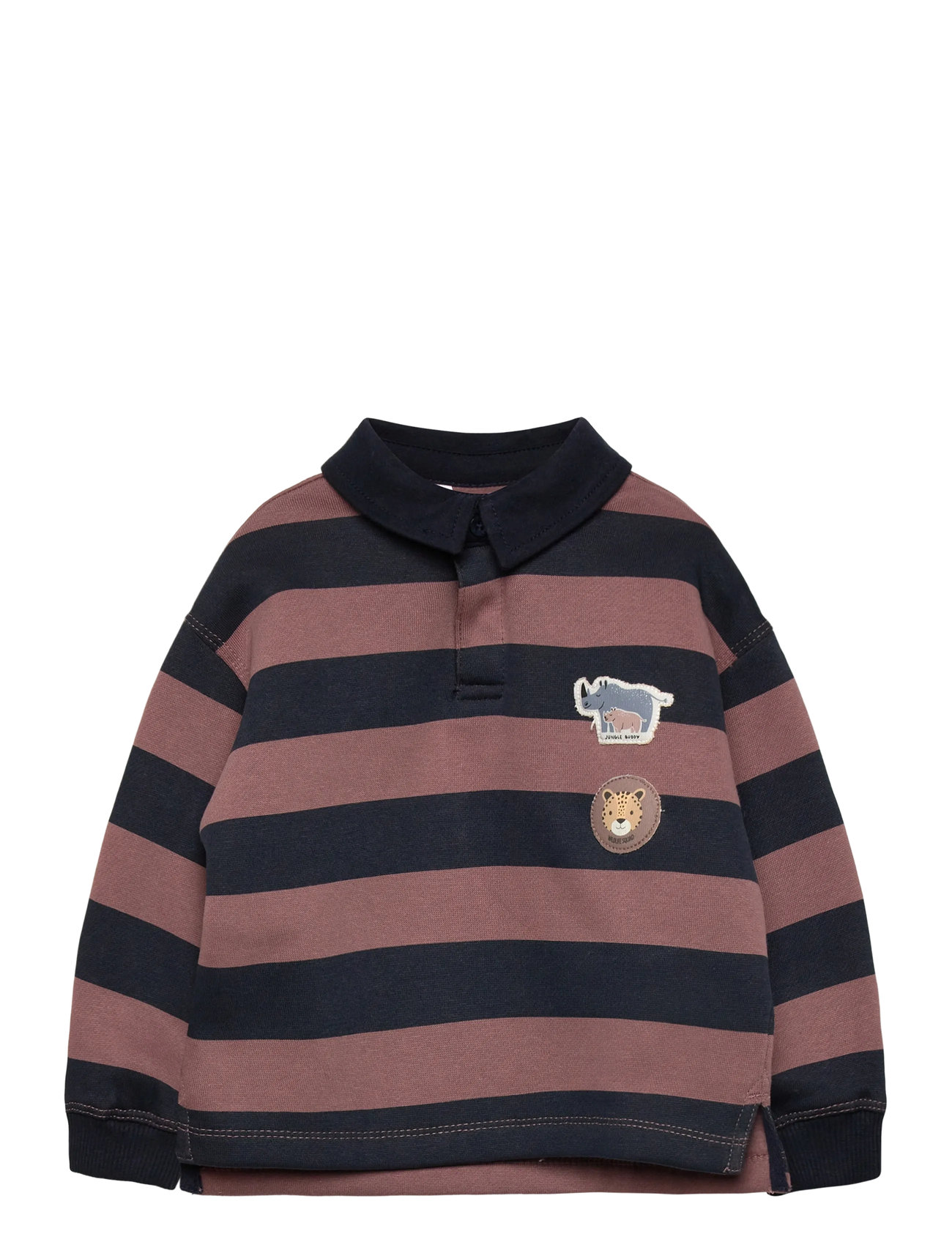 MANGO Printed Polo-Neck Sweatshirt Navy - 2-3 - Kinder