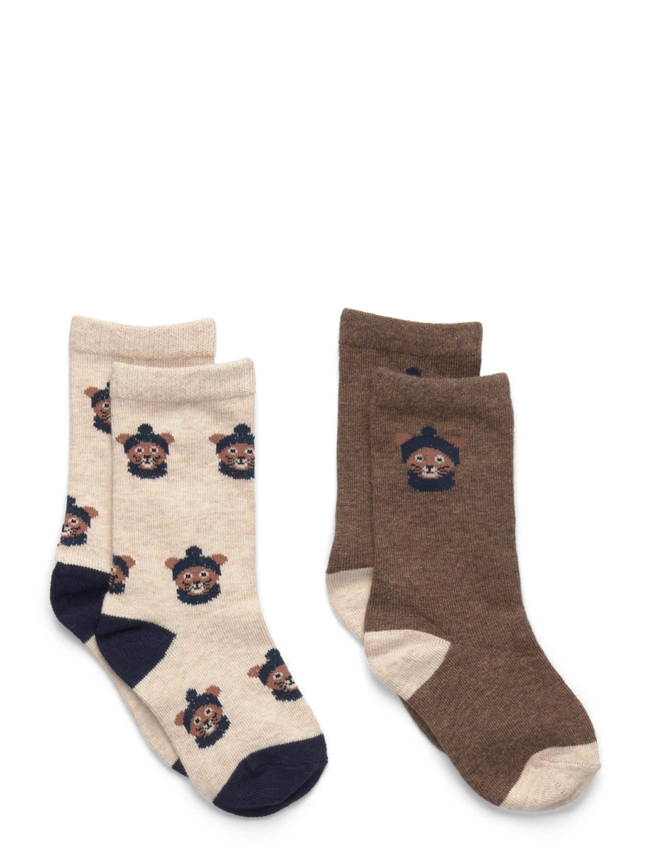 Mango 2 Pack Patterned Socks, 3-4, Brown, Sokker & Strømpebukser > Sokker, Børn