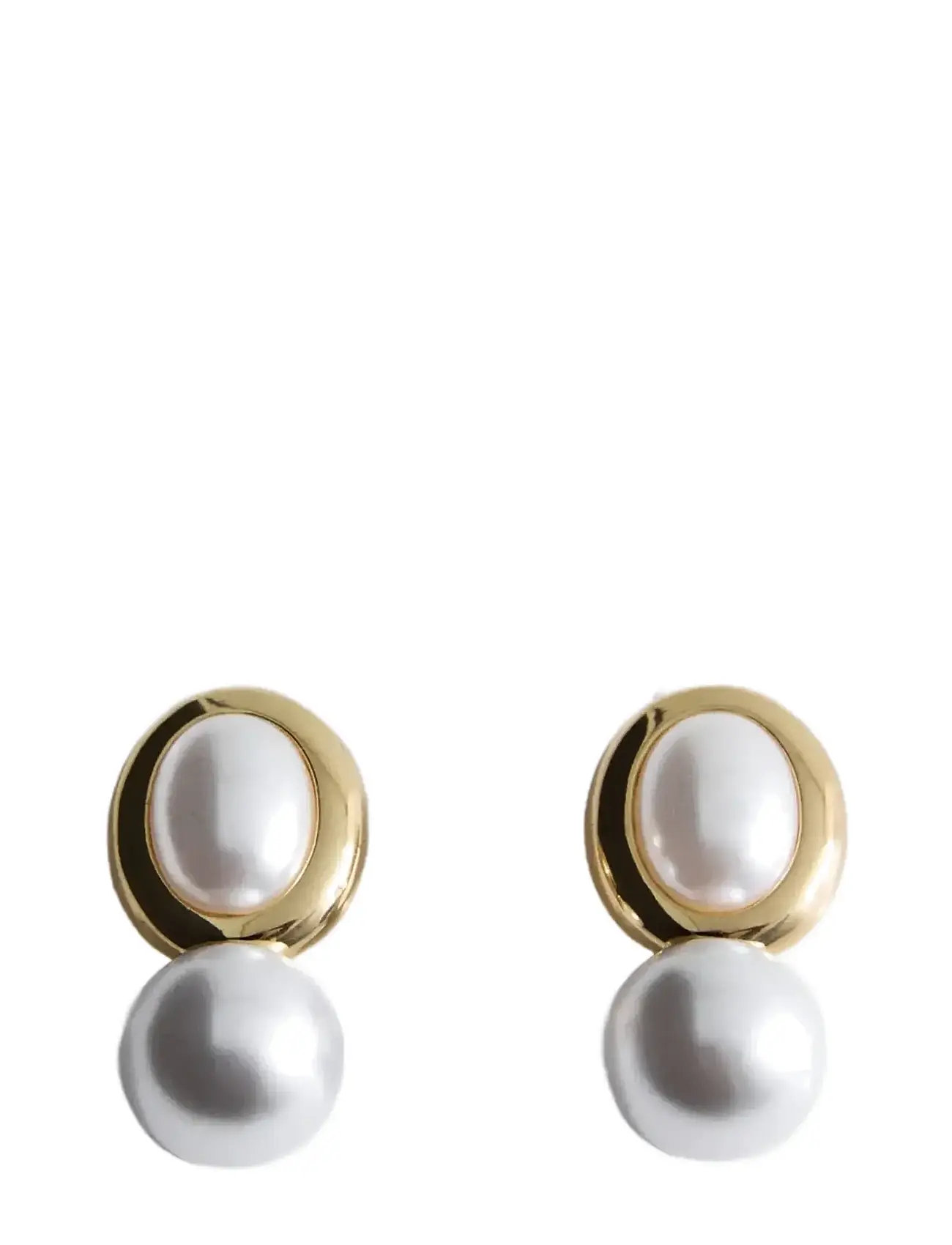 MANGO Combined Pearl Ohrringe Gold - One Size - Damen