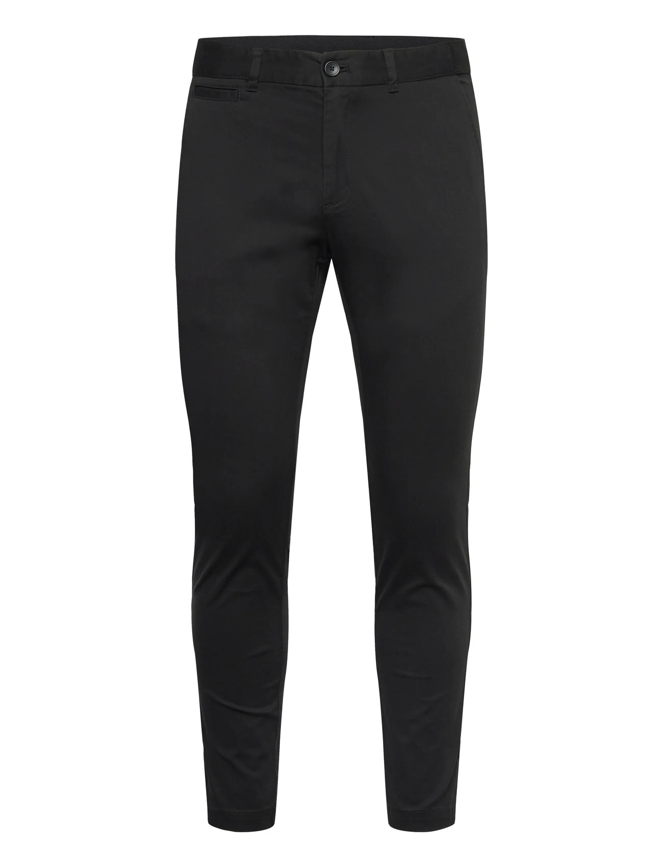 Mango Prato Cropped Tapered Chino Trousers, 38, Black, Bukser > Chinos, Herre