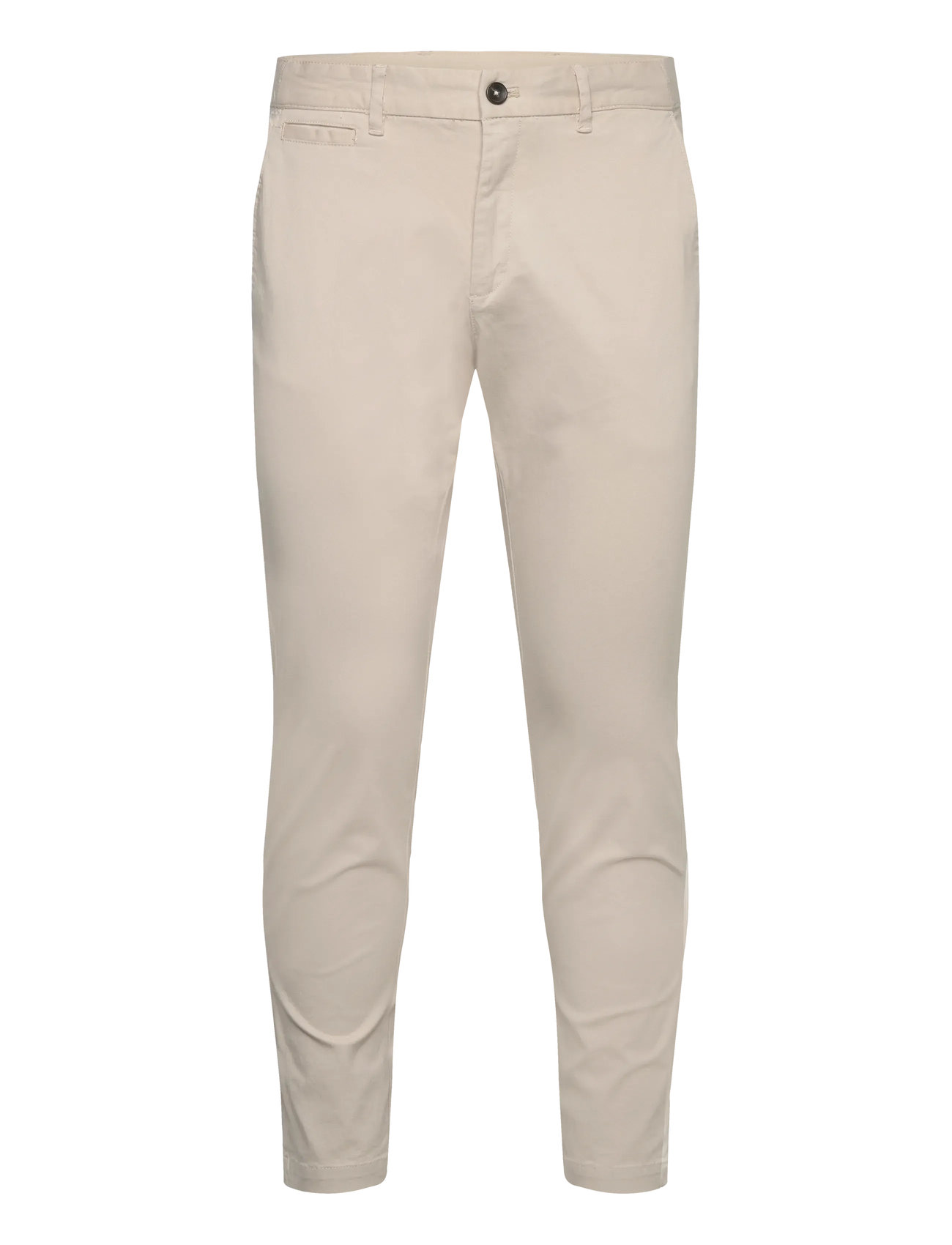 Mango Prato Cropped Tapered Chino Trousers, 42, Beige, Bukser > Chinos, Herre