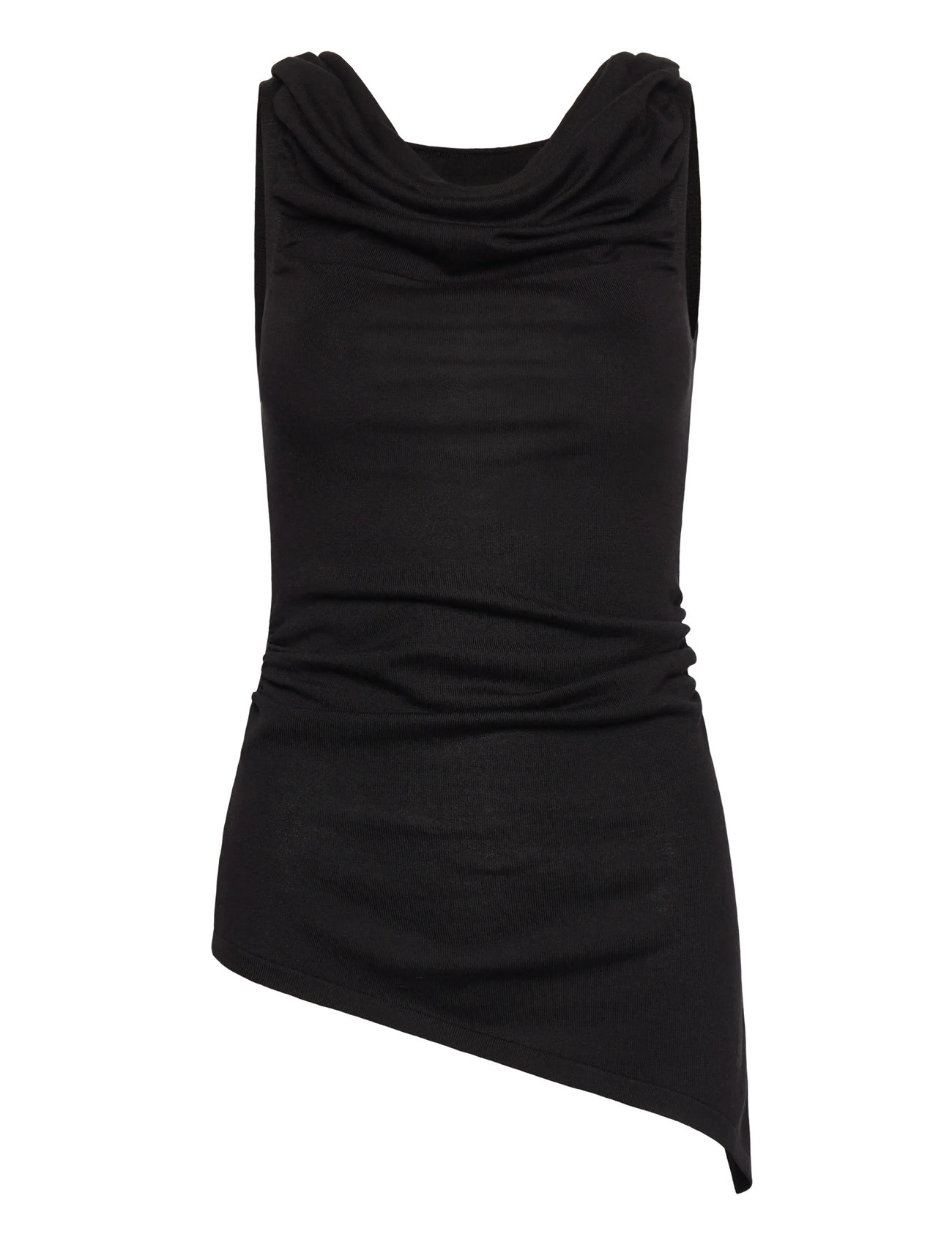 MANGO Draped Strick Oberteil Schwarz - M - Damen