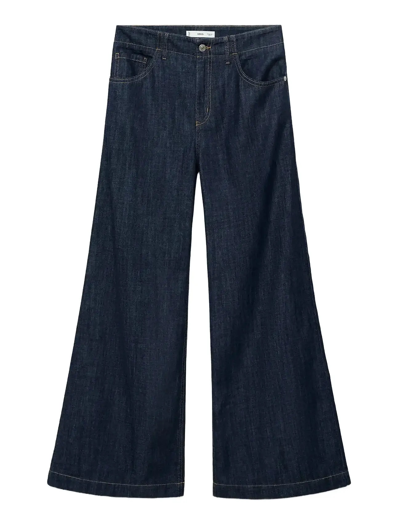 MANGO Wide Bein Mid-Rise Jeans Navy - 40 - Damen