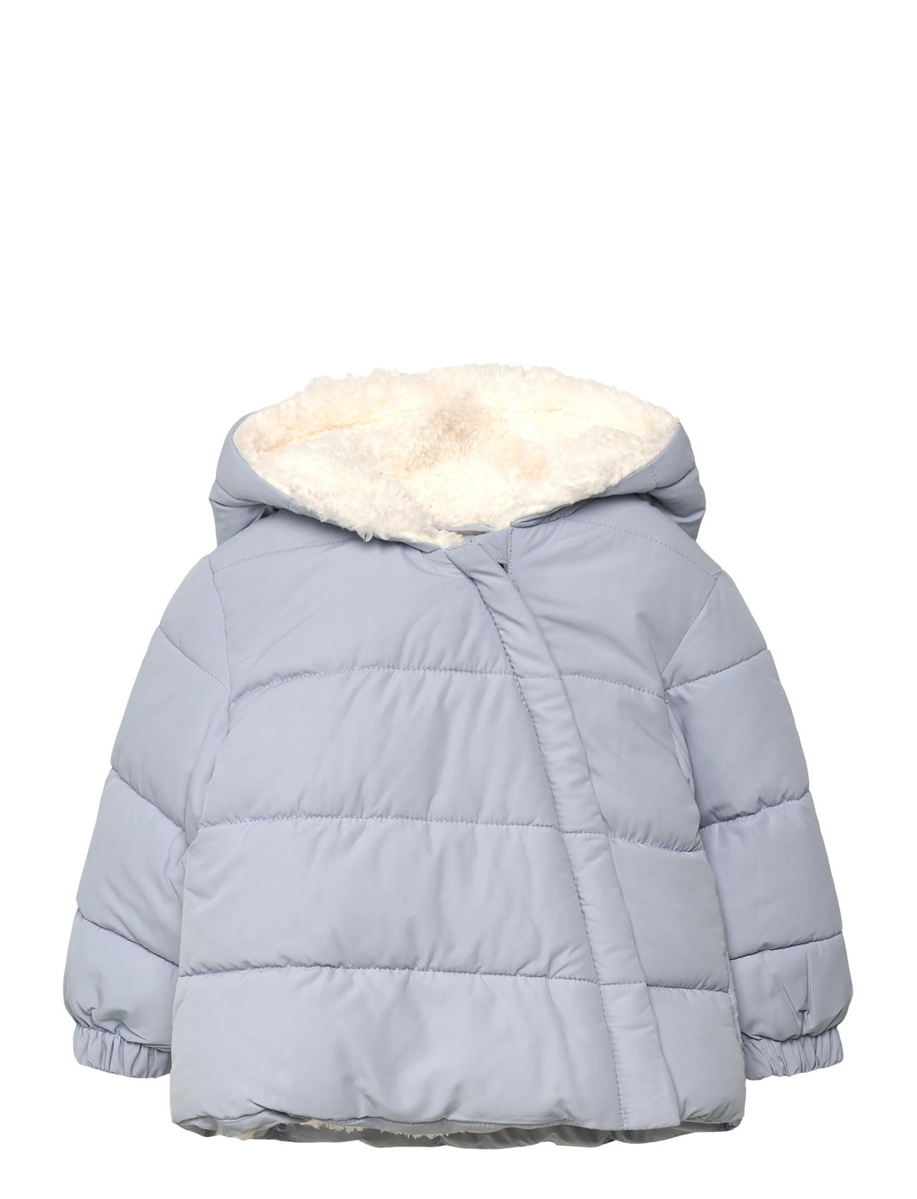 MANGO Anorak With Shearling-Effect Hood Blau - 9-12M - Kinder