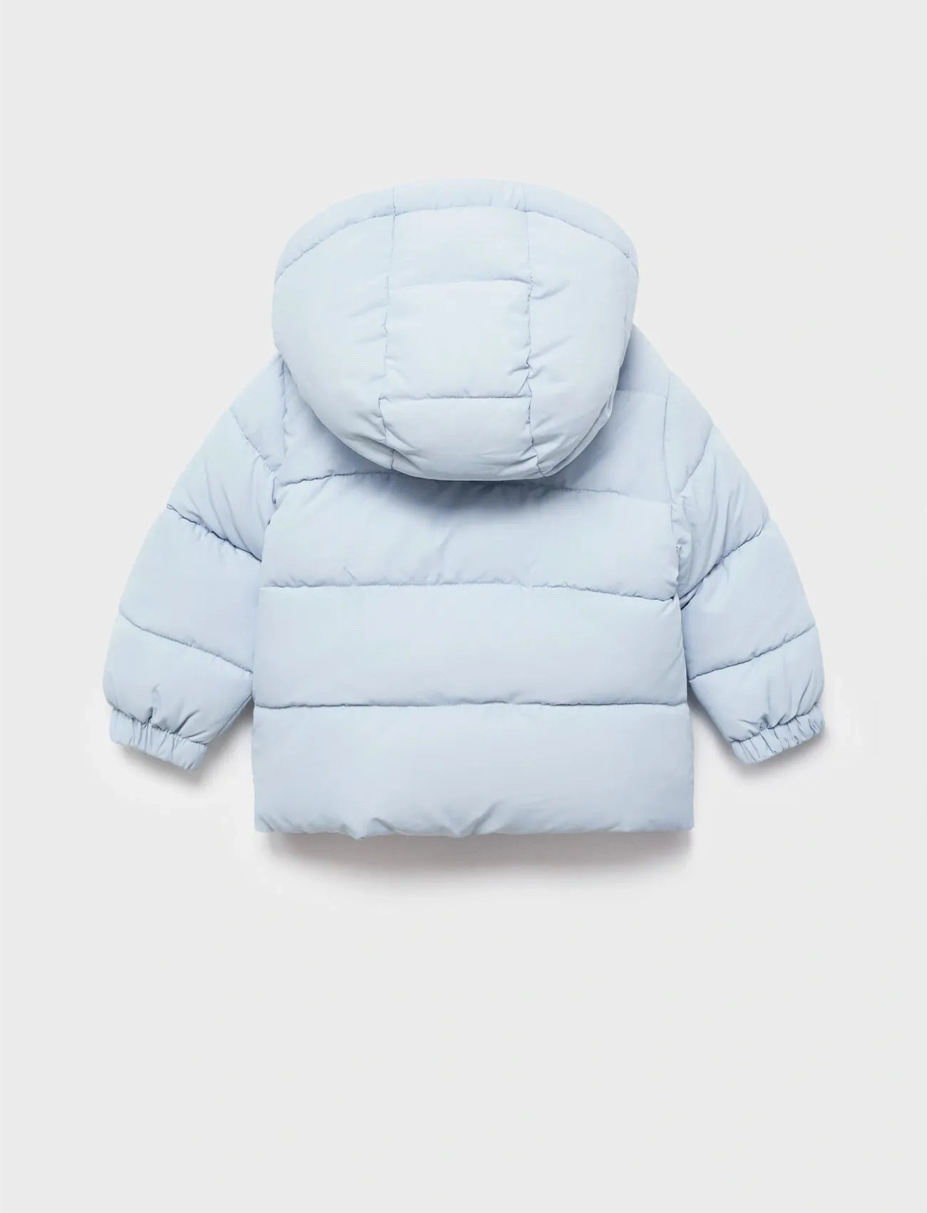 Mango Anorak With Shearling-Effect Hood, 9-12M, Blue, Jakker Og Frakker > Puffer Og Vatterede, Børn