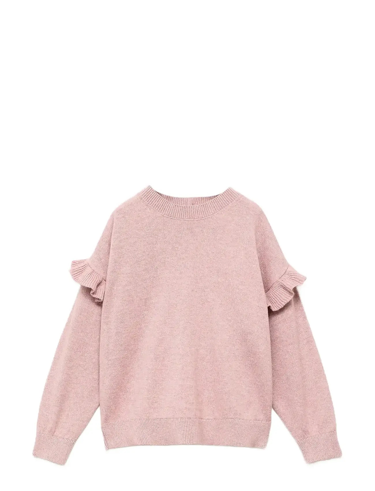 MANGO Ruffle Strick Pullover Pink - 12-18M - Kinder