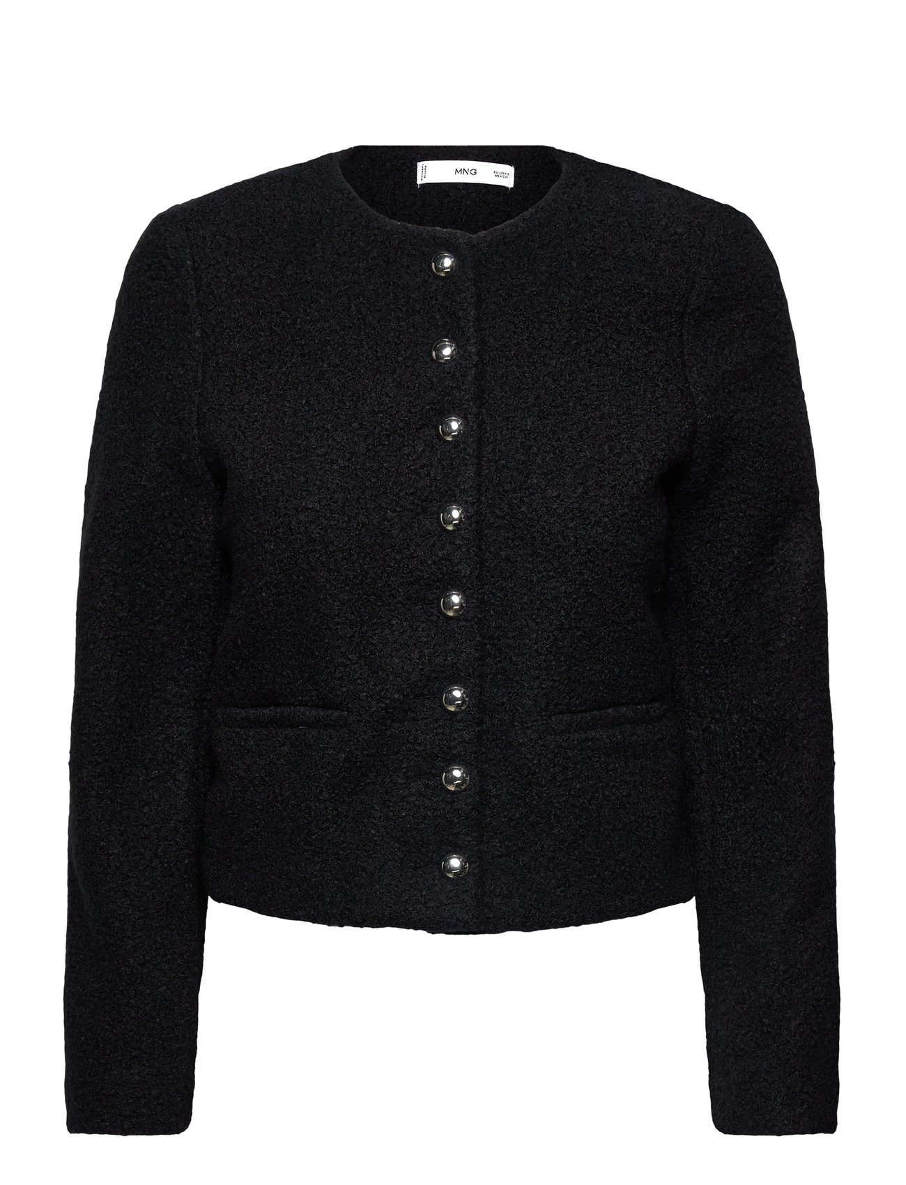 MANGO Bouclé Jacke With Jewel Buttons Navy - XS - Damen