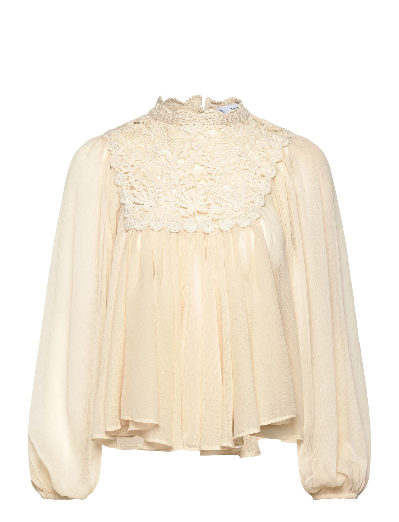 MANGO Strickjacke Combination Bluse Cream - M - Damen