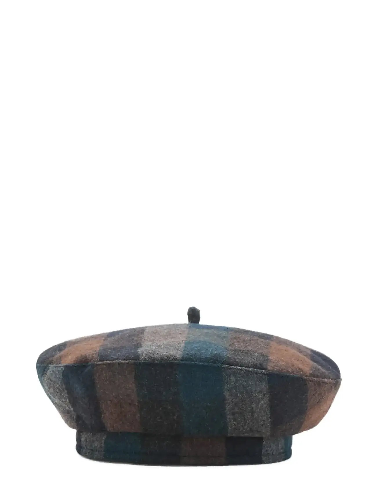 MANGO Check Beret Braun - S - Damen