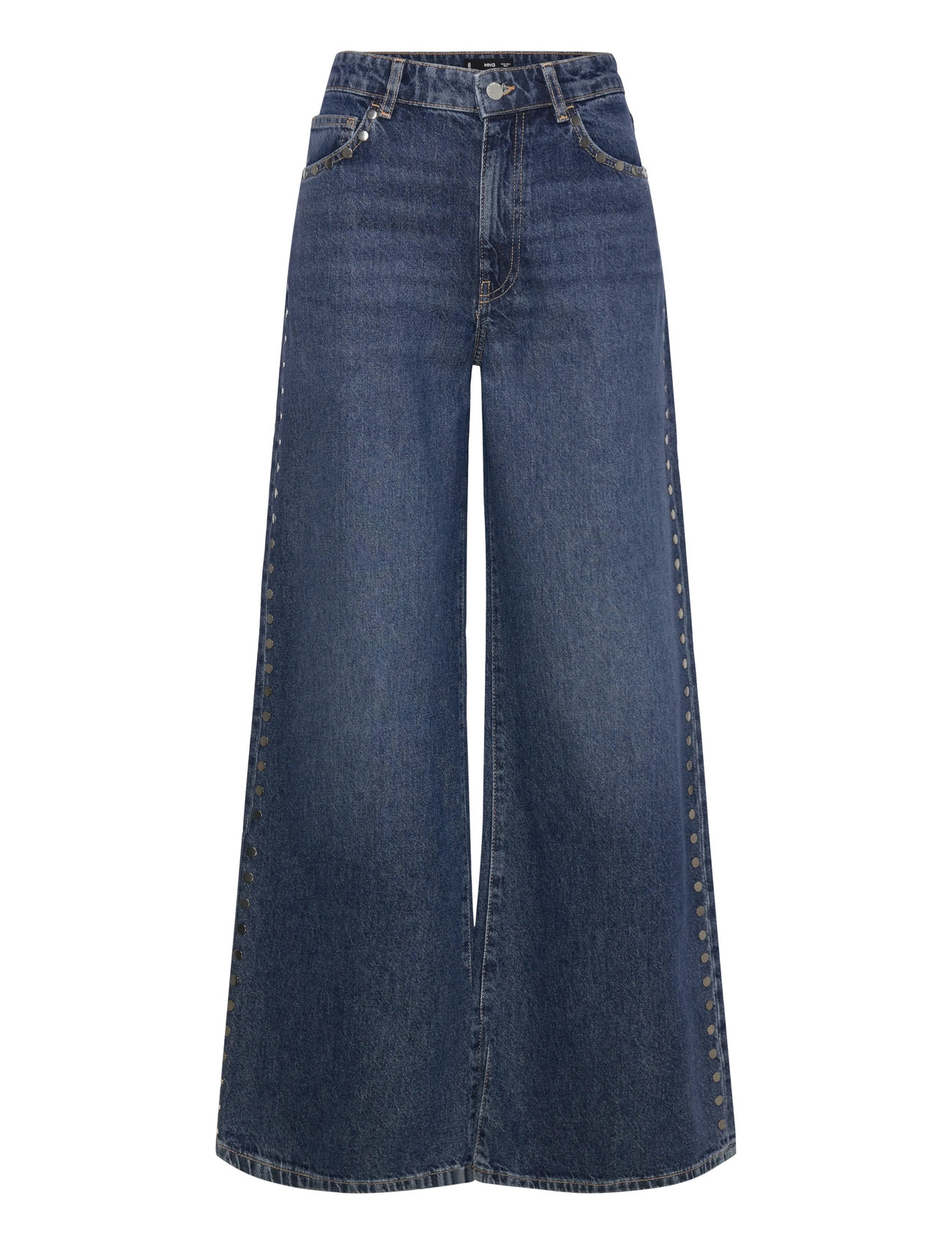 MANGO Wide Bein Studded Jeans Blau - 34 - Damen