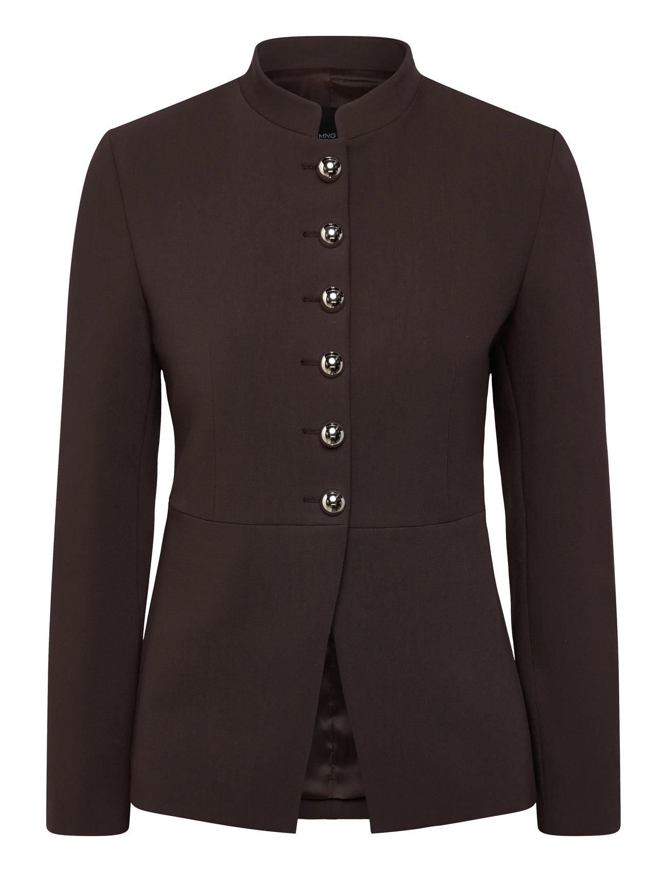 MANGO Jacke With Jewel-Button Strip Collar Braun - L - Damen