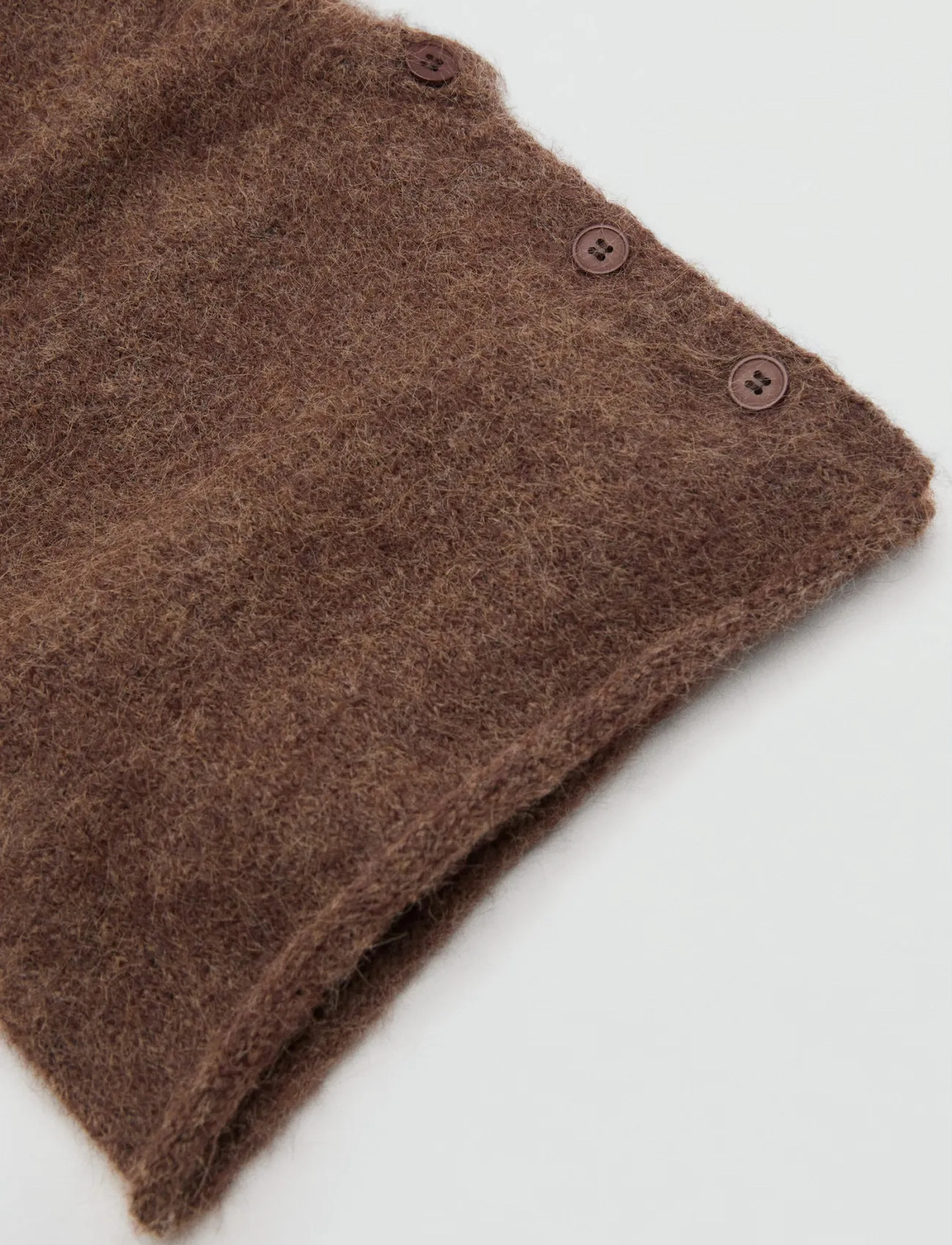 Mango Balaclava Knit Buttons, One Size, Brown, Hovedbeklædning > Balaclava, Dame