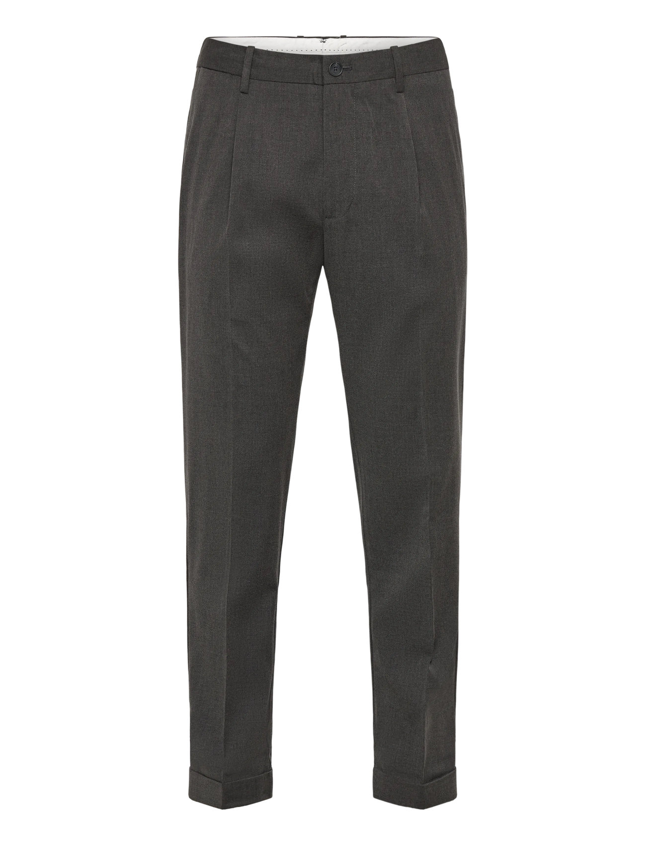 Mango Regular-Fit Pleated Trousers, 38, Grey, Bukser > Formelle Bukser, Herre